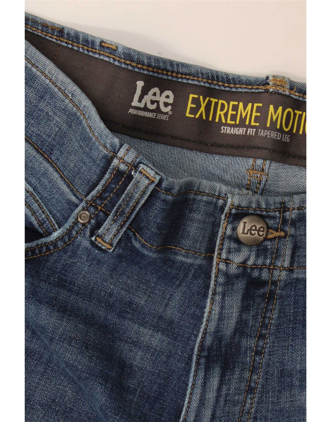 Lee Mens Straight Tapered Jeans W34 L31 Blue