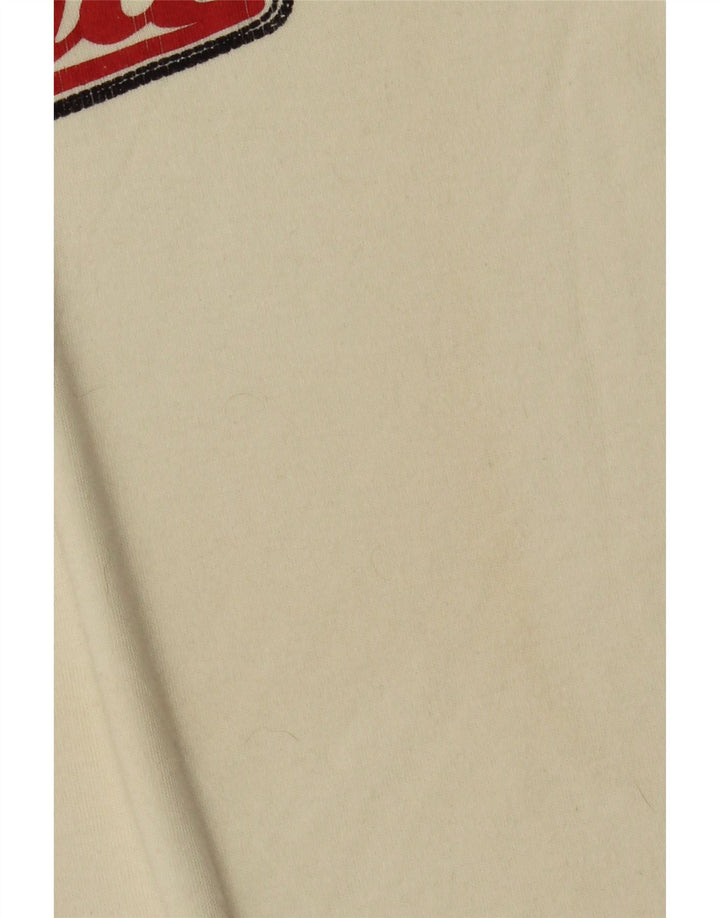 Puma Mens Graphic Top Long Sleeve Small White Cotton
