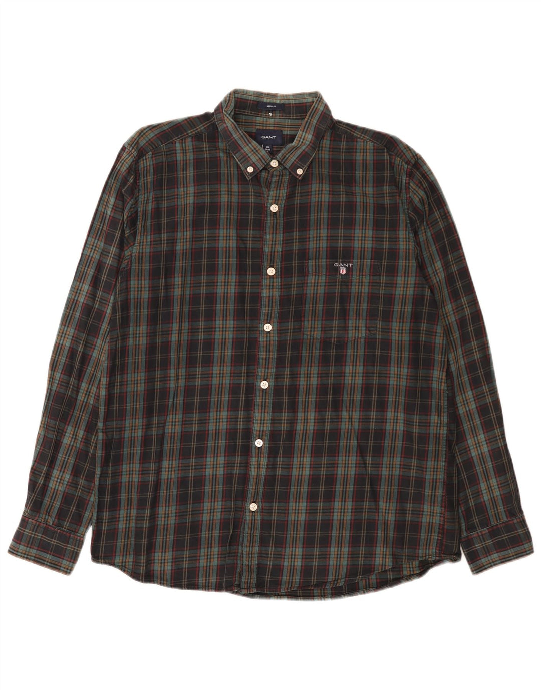 Gant Mens Regular Fit Flannel Shirt Size 42/43 17 2XL Multicoloured Check