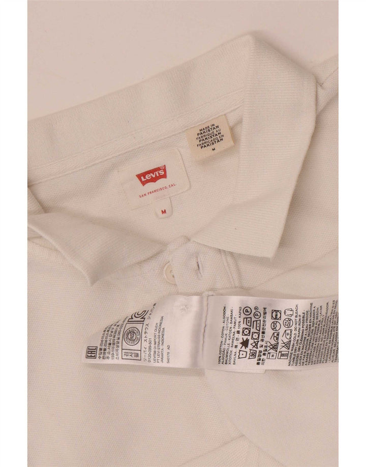 Levi's Mens Polo Shirt Medium White Cotton