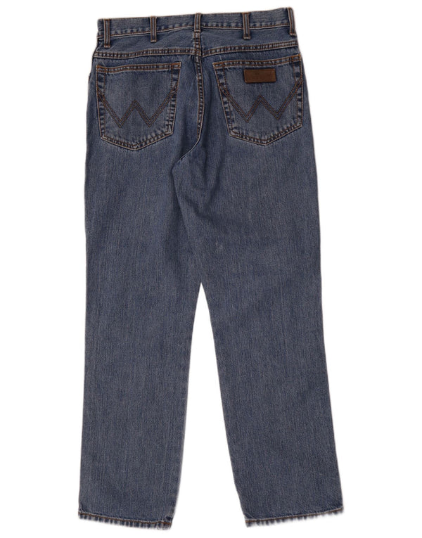 Wrangler Mens Texas Straight Jeans W32 L30 Blue Cotton