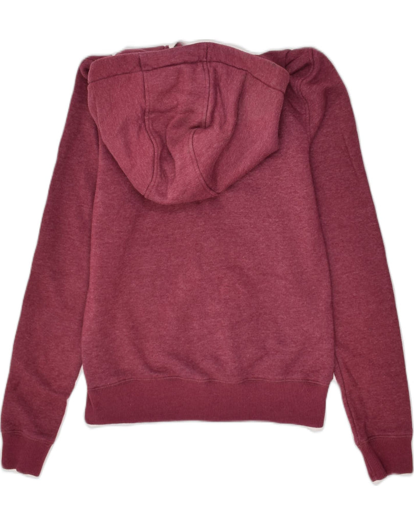 SOUL CAL Womens Zip Hoodie Sweater UK 8 Small  Burgundy Cotton | Vintage Soul Cal | Thrift | Second-Hand Soul Cal | Used Clothing | Messina Hembry 