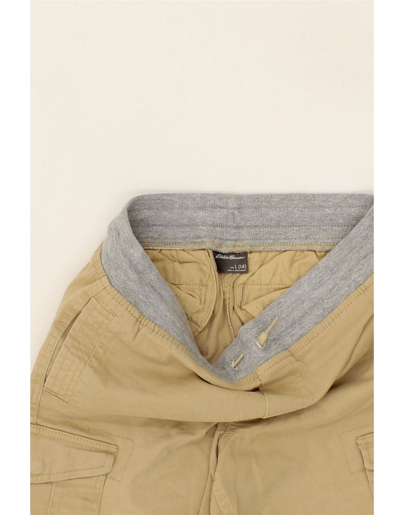 EDDIE BAUER Boys Cargo Shorts 13-14 Years Large W28  Beige Cotton Vintage Eddie Bauer and Second-Hand Eddie Bauer from Messina Hembry 
