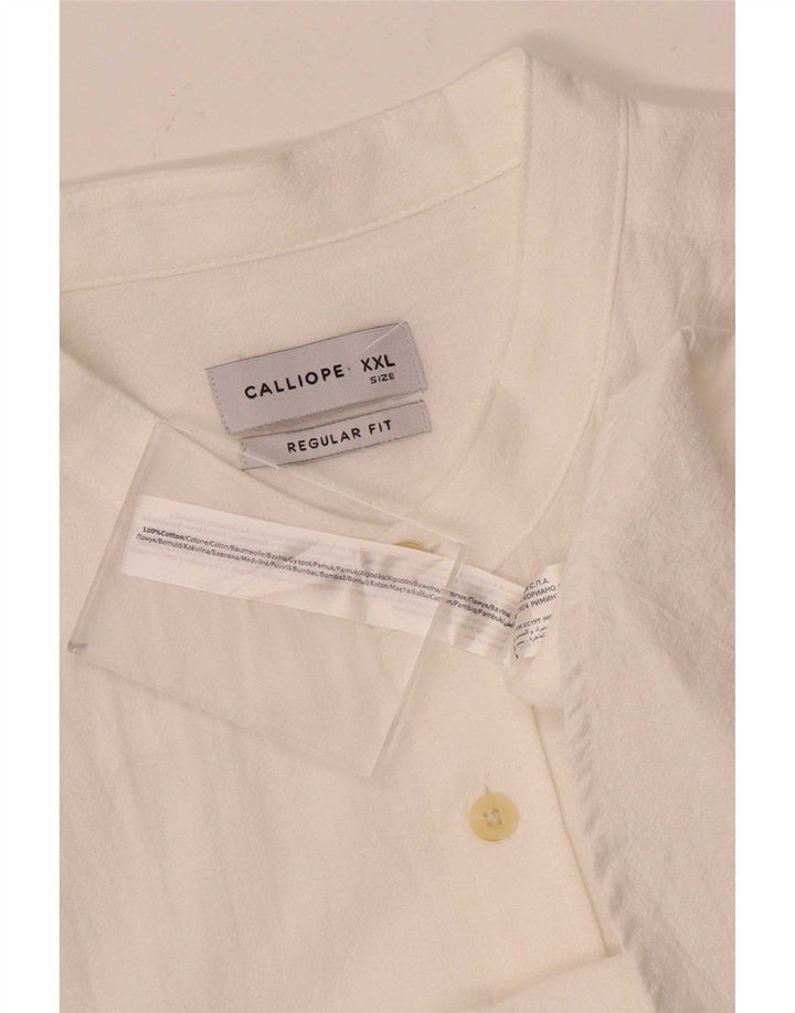 Calliope Mens Regular Fit Shirt 2XL White Cotton