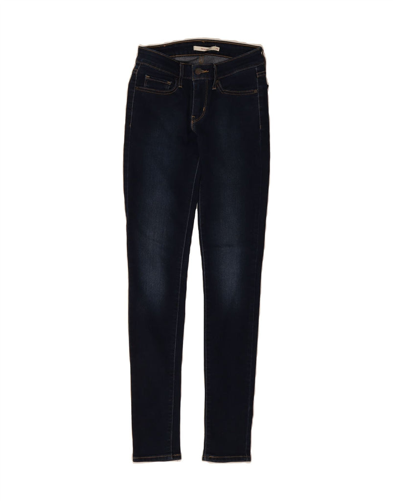 LEVI'S Womens 711 Skinny Jeans W24 L32 Navy Blue Cotton Vintage Levi's and Second-Hand Levi's from Messina Hembry 