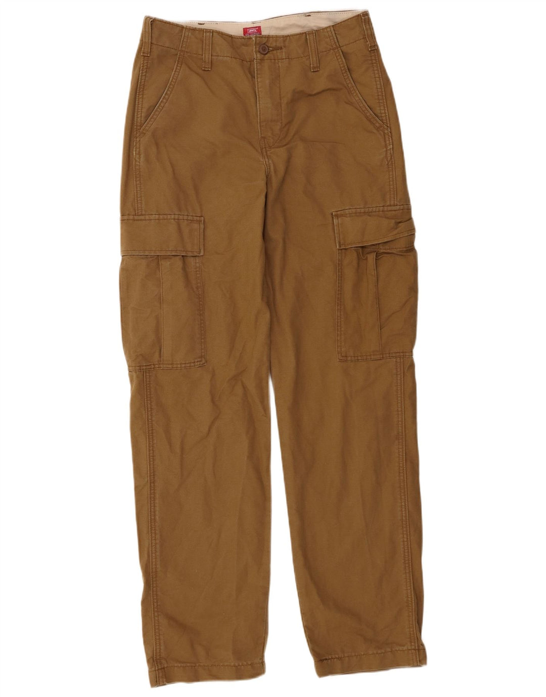 Levi's Mens Straight Cargo Trousers W30 L32 Khaki Cotton