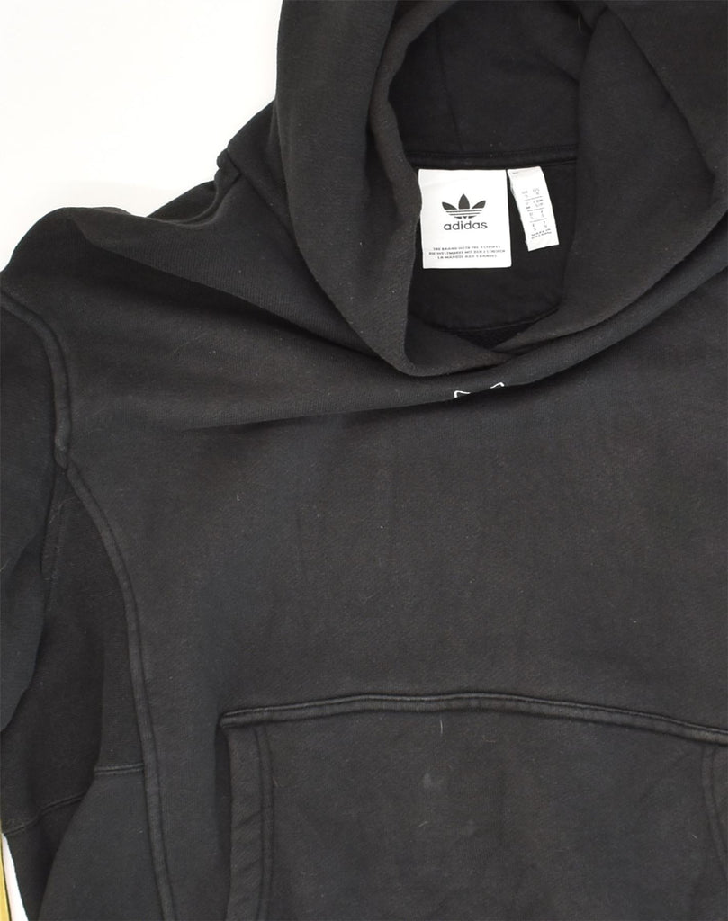 ADIDAS Mens Hoodie Jumper Small Black Cotton | Vintage Adidas | Thrift | Second-Hand Adidas | Used Clothing | Messina Hembry 