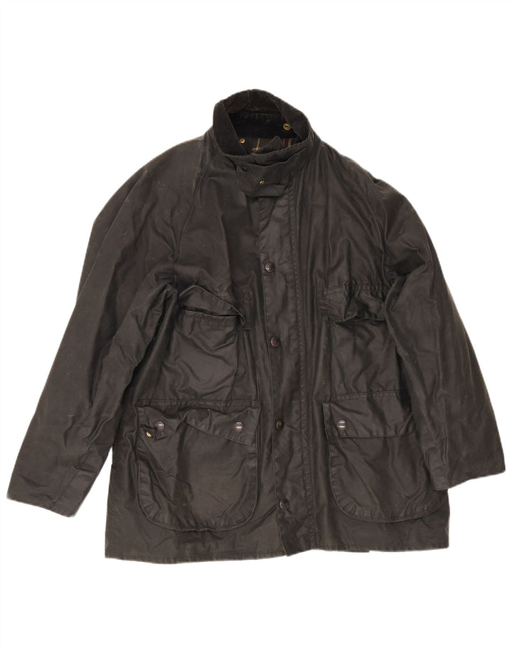 Barbour Mens Bedale Waxed Cotton Jacket Size 40 Medium Black