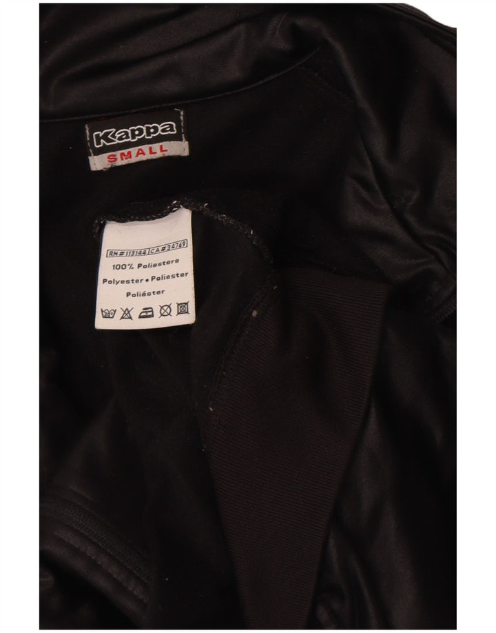 Kappa Mens Graphic Tracksuit Top Jacket Small Black Polyester