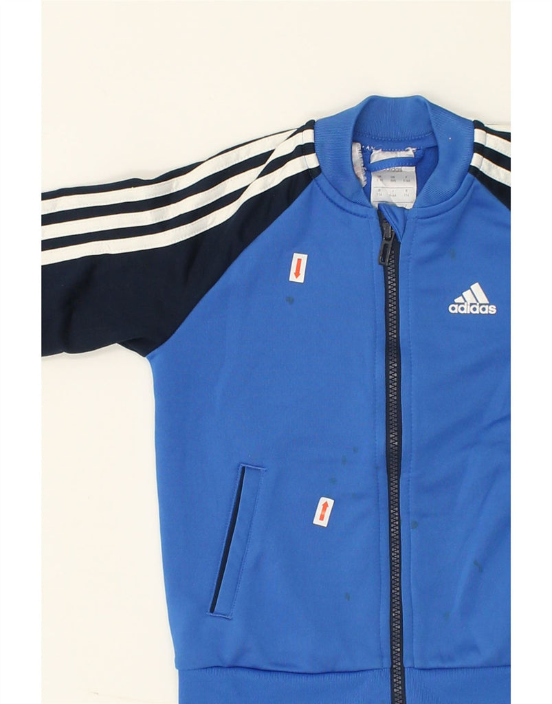 ADIDAS Boys Tracksuit Top Jacket 5-6 Years 2XS Blue Polyester | Vintage Adidas | Thrift | Second-Hand Adidas | Used Clothing | Messina Hembry 