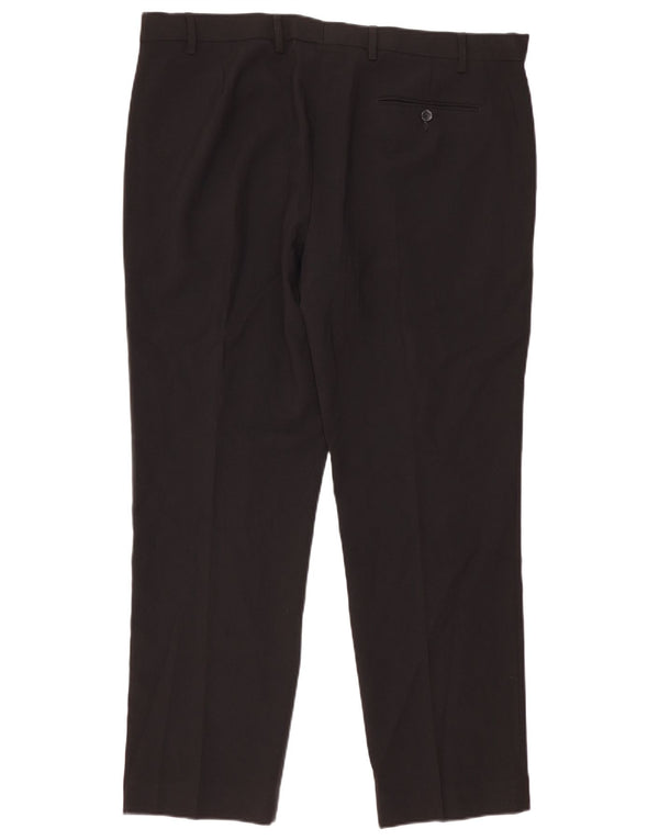 Marks & Spencer Mens Regular Suit Trousers W40 L31 Black Polyester