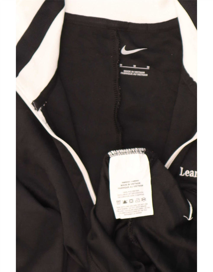 Nike Womens Graphic Zip Neck Pullover Tracksuit Top UK 12 Medium Black