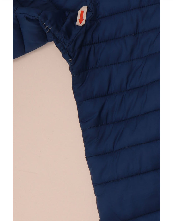 Trussardi Mens Hooded Padded Jacket UK 40 Large Blue Nylon