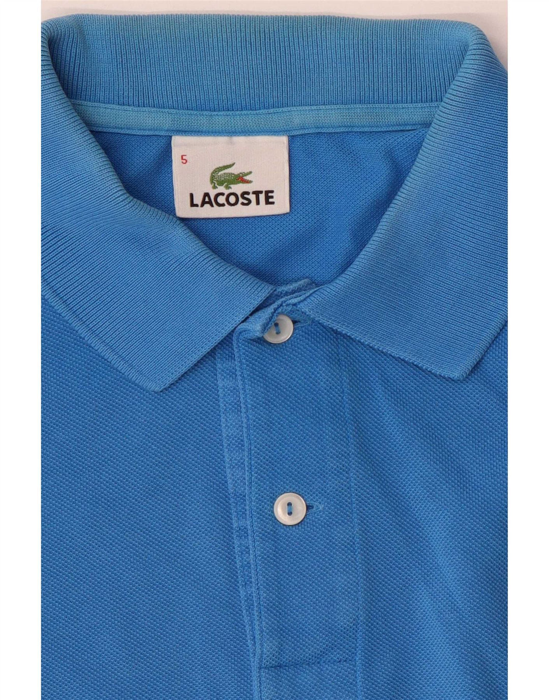 Lacoste Mens Polo Shirt Size 5 Large Blue