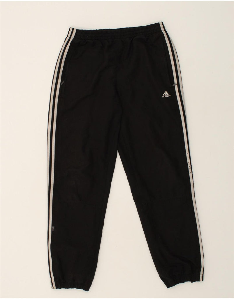 ADIDAS Mens Graphic Tracksuit Trousers Joggers Small Black Polyester | Vintage Adidas | Thrift | Second-Hand Adidas | Used Clothing | Messina Hembry 