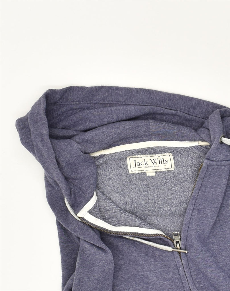 JACK WILLS Womens Zip Hoodie Sweater UK 10 Small  Blue Polyester | Vintage Jack Wills | Thrift | Second-Hand Jack Wills | Used Clothing | Messina Hembry 