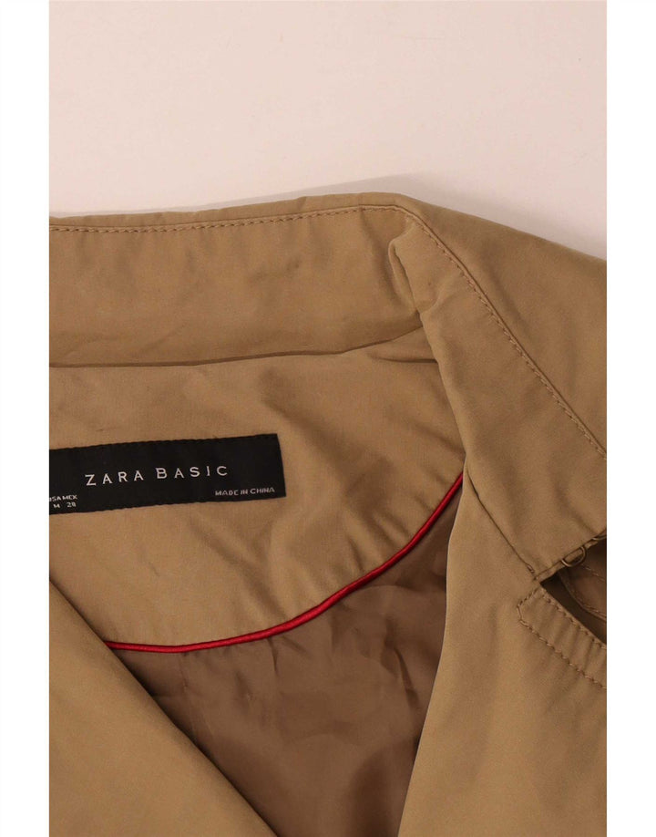 Zara Womens Trench Coat UK 14 Medium Khaki