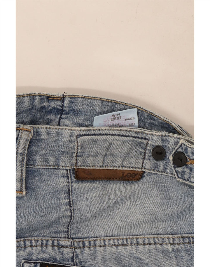 Lee Mens Denim Shorts W34 Large Blue Cotton