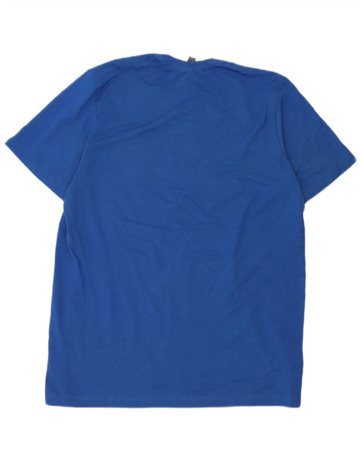 Adidas Mens Graphic T-Shirt Top Large Blue Cotton
