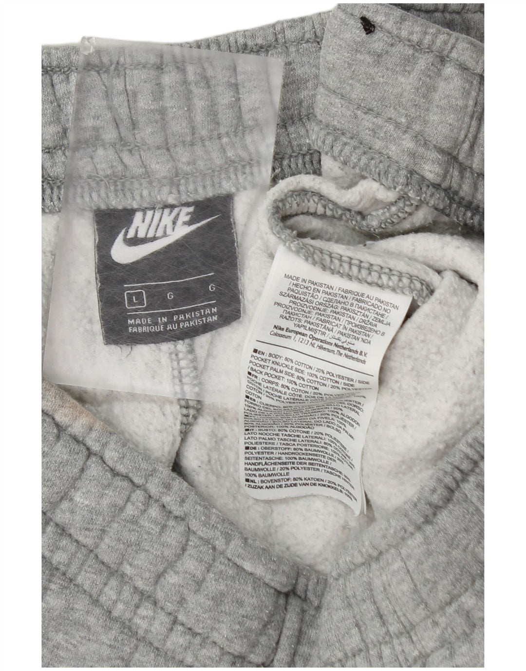 Nike Mens Tracksuit Trousers Joggers Large  Grey Cotton