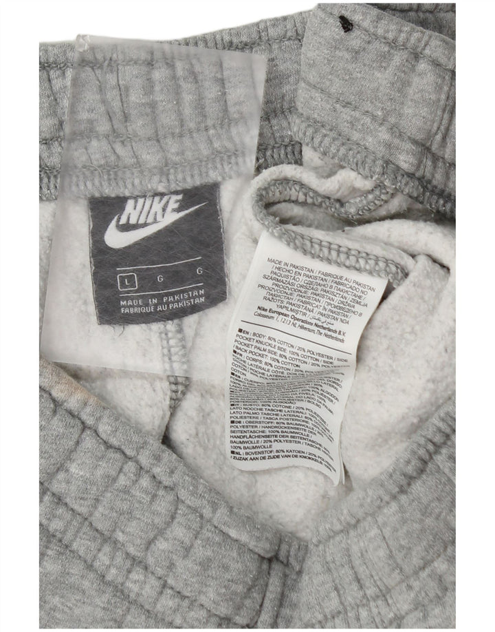 Nike Mens Tracksuit Trousers Joggers Large  Grey Cotton