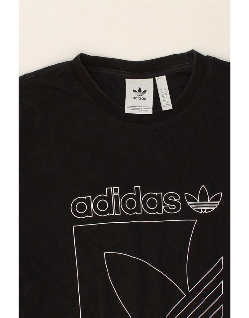 ADIDAS Mens Graphic T-Shirt Top Large Black Cotton | Vintage Adidas | Thrift | Second-Hand Adidas | Used Clothing | Messina Hembry 