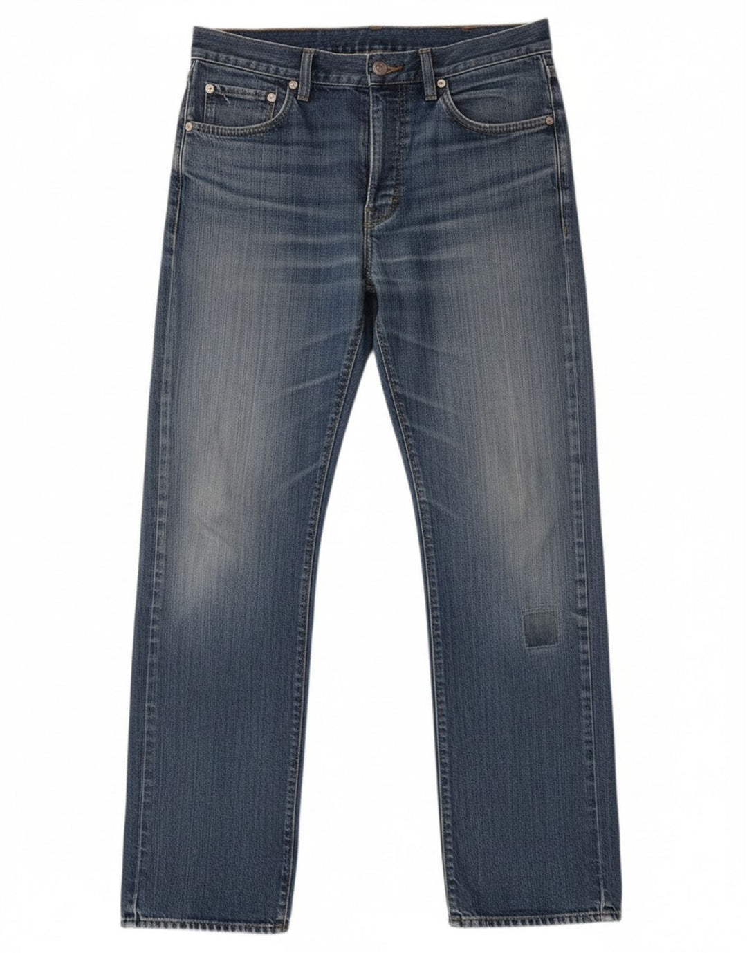 Hugo Boss Mens Straight Jeans W33 L32 Blue Cotton