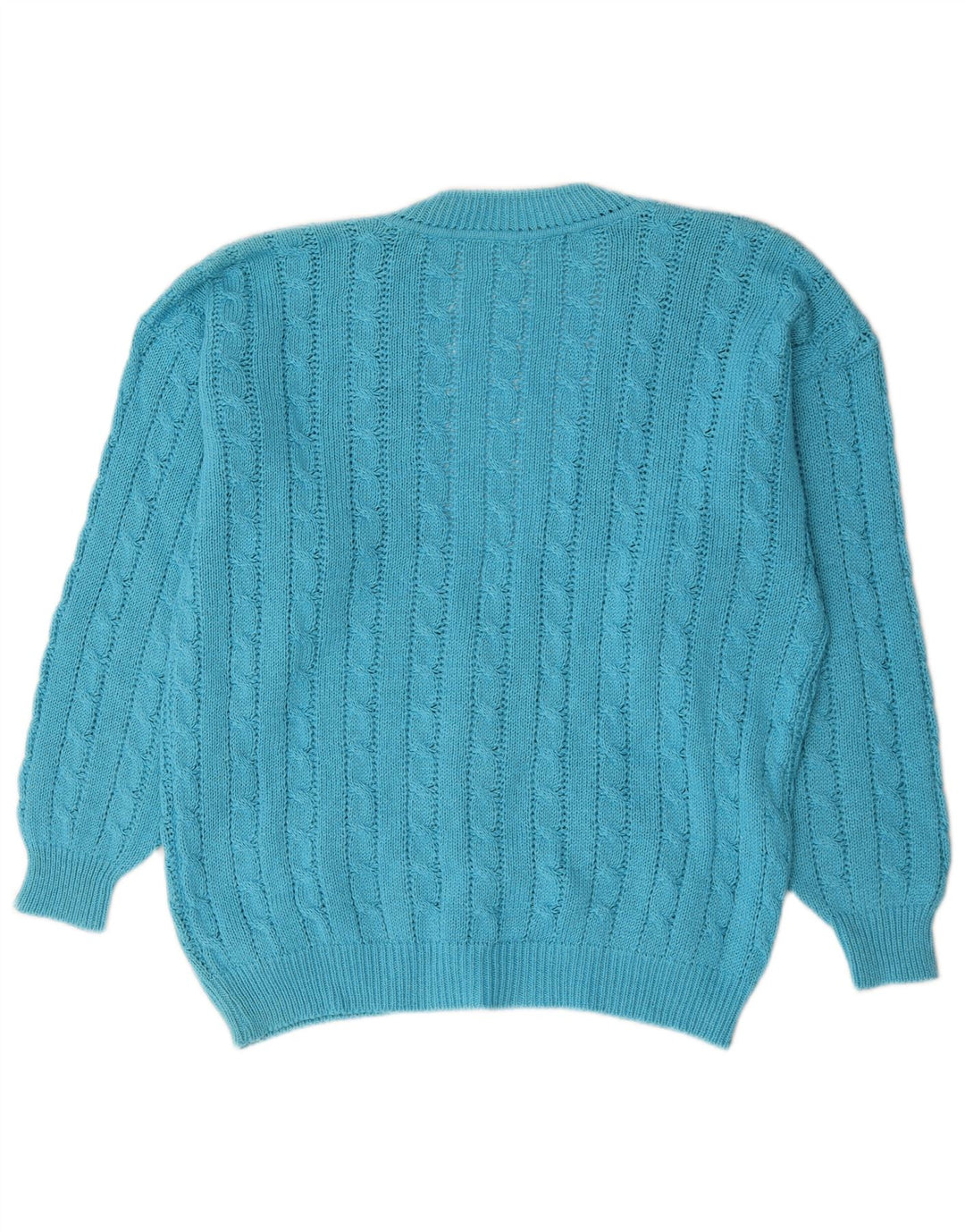 Vintage Mens Cardigan Sweater Large Blue