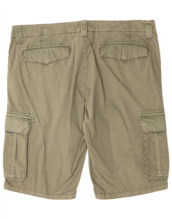 Champion Mens Cargo Shorts IT 54 2XL W38 Khaki Cotton