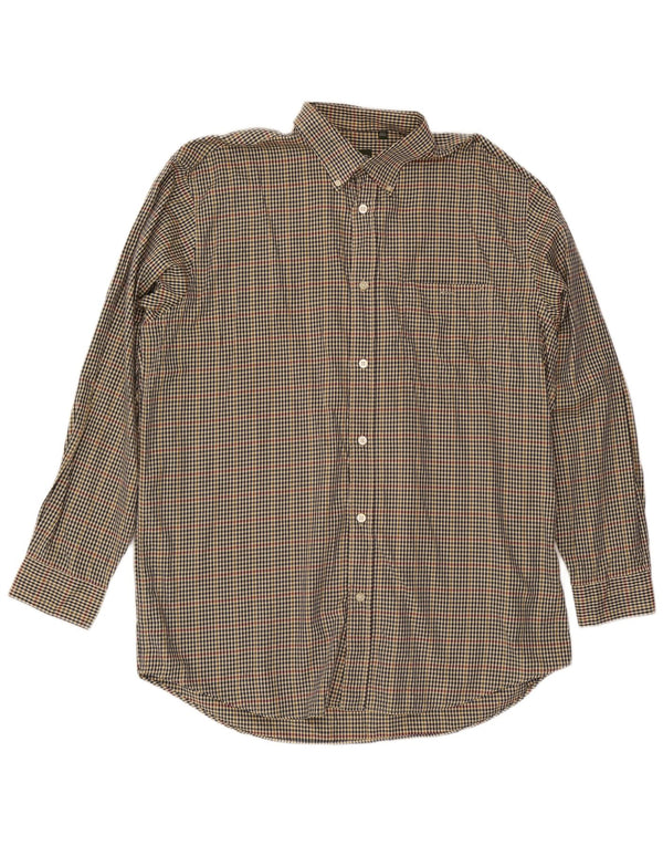 Orvis Mens Tall Shirt XL Multicoloured Gingham Cotton