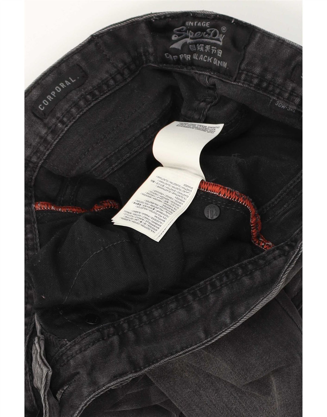 Superdry Mens Corporal Slim Jeans W30 L34 Grey Cotton