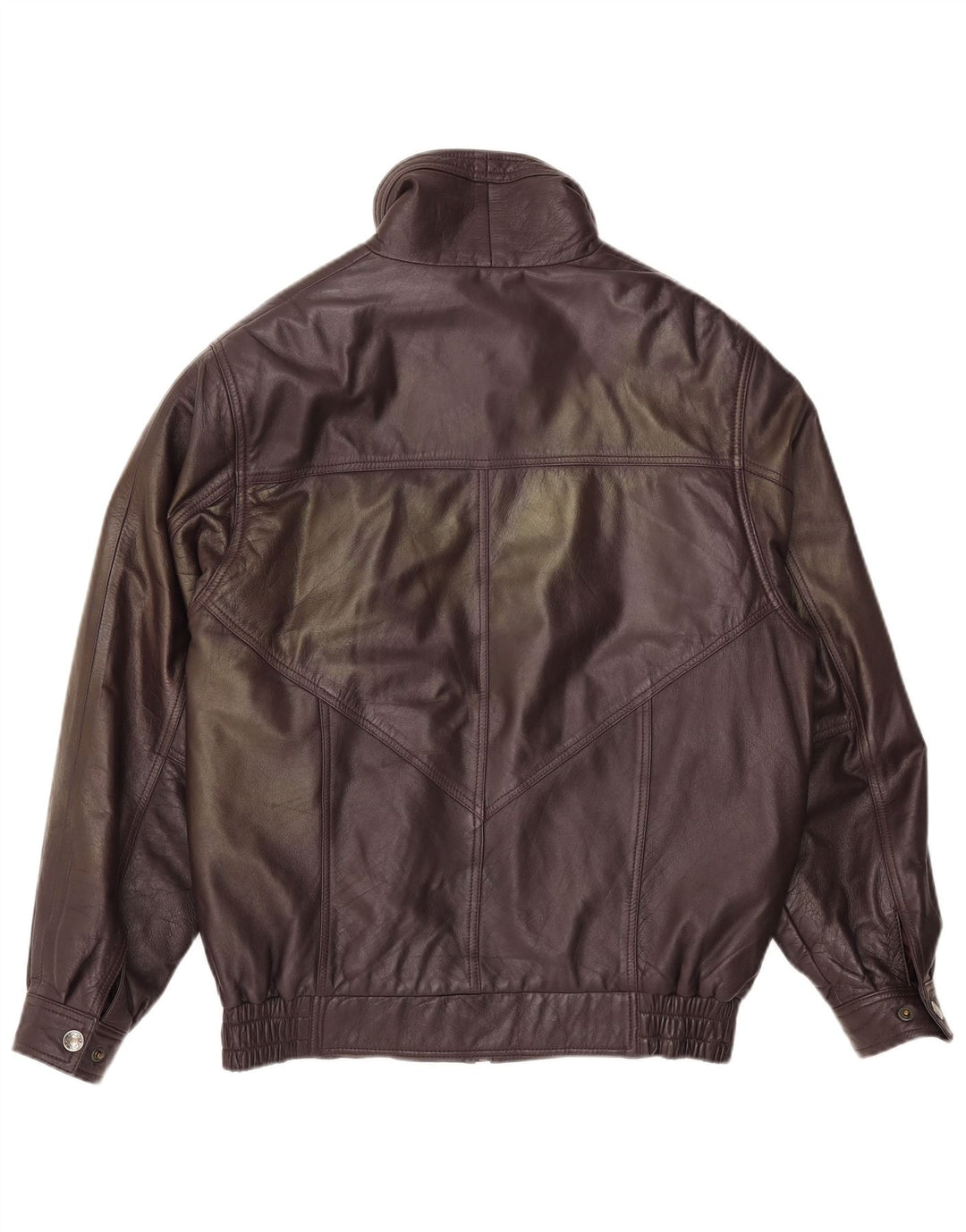 Vintage Mens Leather Jacket IT 48 Medium Brown Leather
