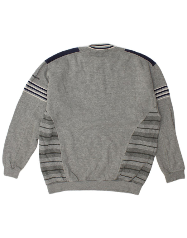 Sergio Tacchini Mens Zip Neck Sweatshirt Jumper XL Grey Colourblock