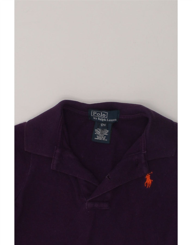 POLO RALPH LAUREN Baby Boys Polo Shirt 9-12 Months Purple Cotton | Vintage Polo Ralph Lauren | Thrift | Second-Hand Polo Ralph Lauren | Used Clothing | Messina Hembry 