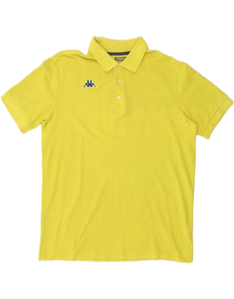 KAPPA Mens Slim Polo Shirt XL Yellow Cotton | Vintage Kappa | Thrift | Second-Hand Kappa | Used Clothing | Messina Hembry 