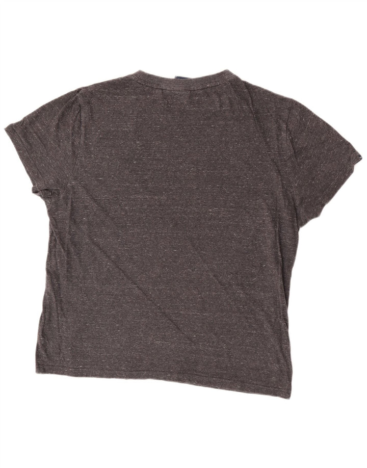 Superdry Mens T-Shirt Top XL Grey Flecked Cotton