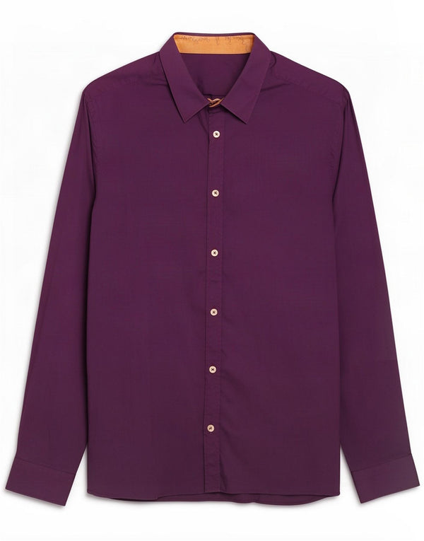 Vintage Mens Shirt Size 16 1/2 Large Purple Cotton