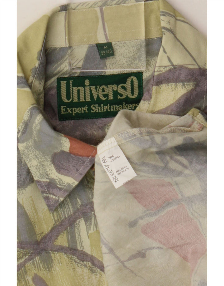 Vintage Mens Abstract Pattern Shirt Size 39/40 Medium Multicoloured
