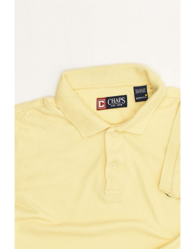 CHAPS Mens Polo Shirt Small Yellow Cotton | Vintage Chaps | Thrift | Second-Hand Chaps | Used Clothing | Messina Hembry 