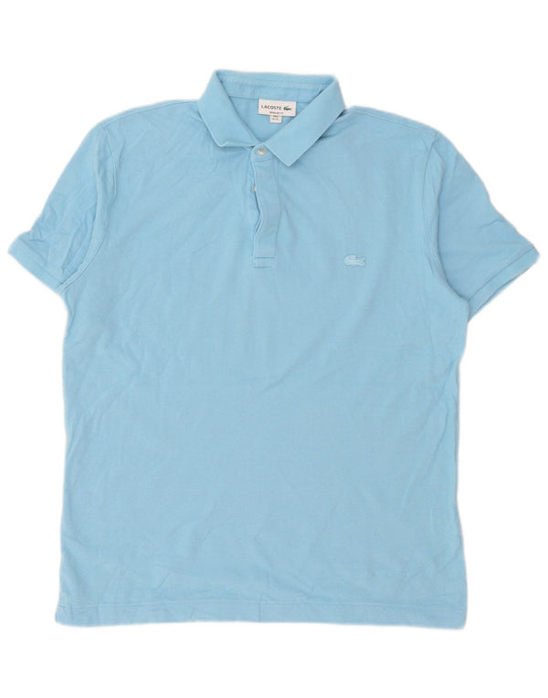 Lacoste Mens Regular Fit Polo Shirt Size 6 XL Blue Cotton