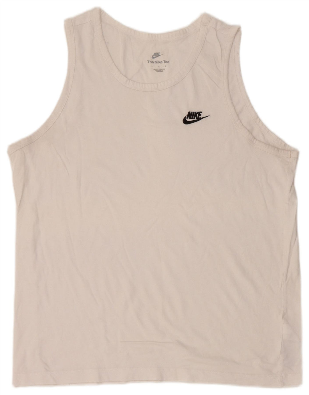 Nike Mens Vest Top Large White Cotton