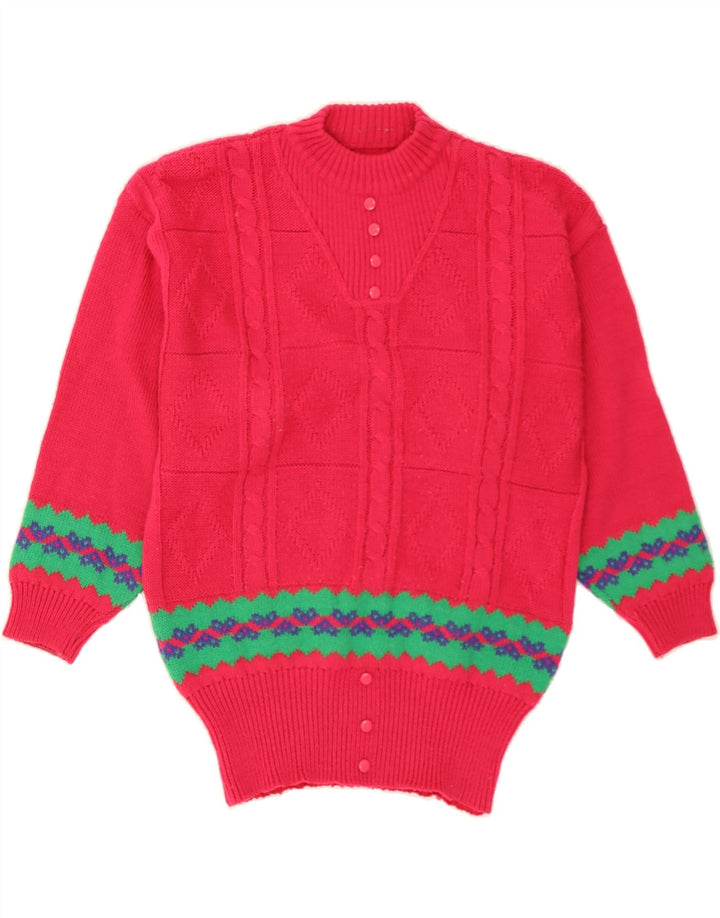 ST. BERNARD Womens Turtle Neck Jumper Sweater UK 14/16 Large Pink Vintage St. Bernard and Second-Hand St. Bernard from Messina Hembry 