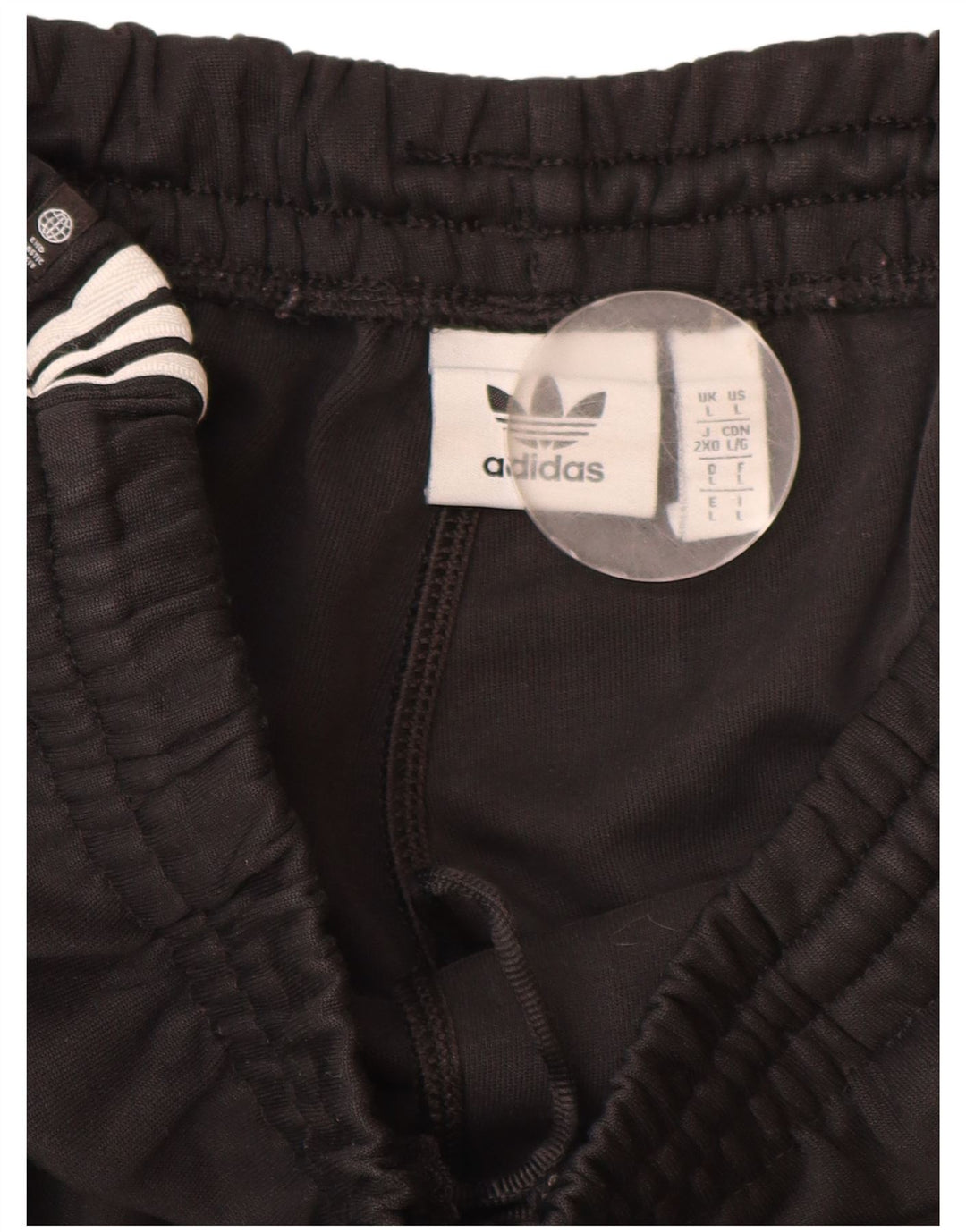 Adidas Mens Tracksuit Trousers Joggers Large Black Polyester