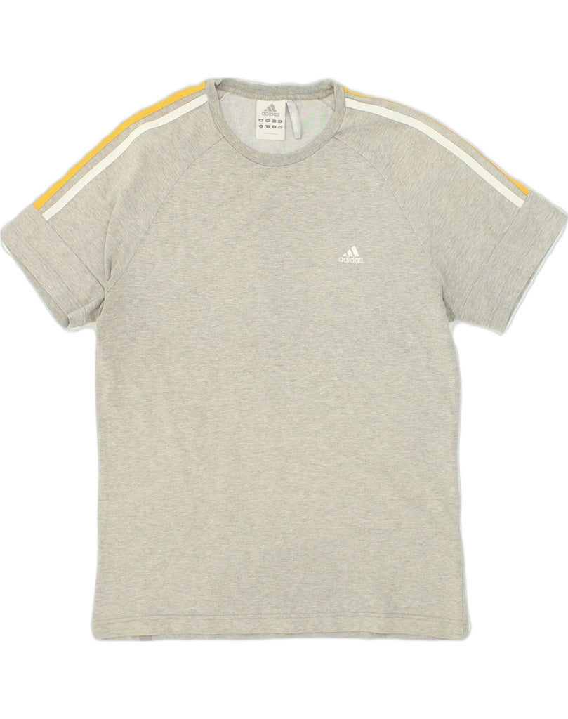 ADIDAS Mens Climalite T-Shirt Top UK 38/40 Medium Grey Cotton | Vintage Adidas | Thrift | Second-Hand Adidas | Used Clothing | Messina Hembry 