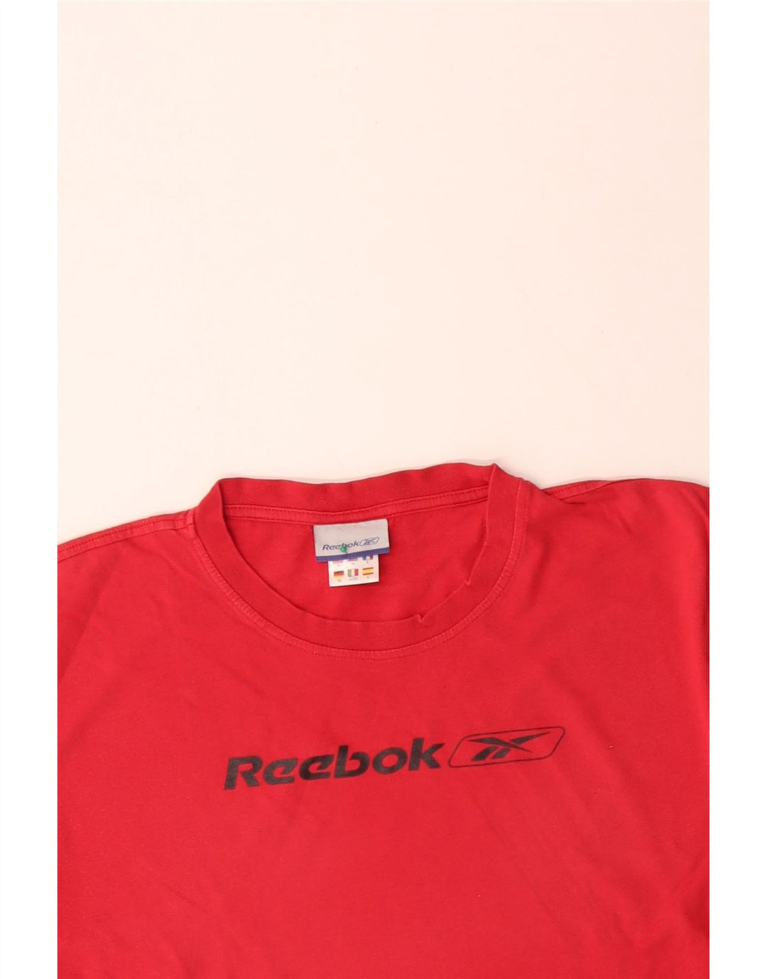 REEBOK Mens Graphic T-Shirt Top Medium Red Cotton