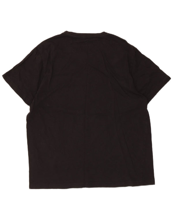 Hurley Womens Graphic T-Shirt Top UK 16 Large Black Cotton