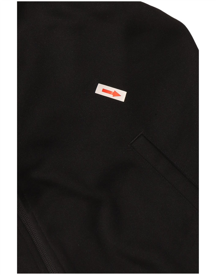 Adidas Womens Tracksuit Top Jacket UK 12 Medium Black