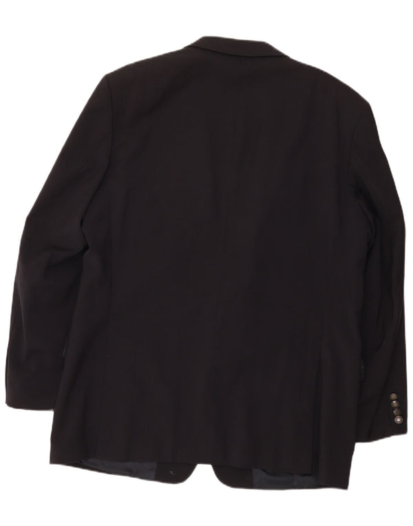 Hugo Boss Mens 2 Button Blazer Jacket EU 54 2XL Black Wool