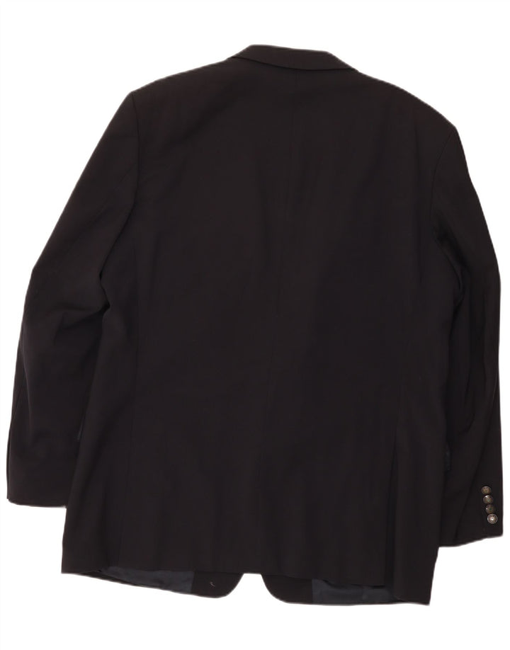 Hugo Boss Mens 2 Button Blazer Jacket EU 54 2XL Black Wool