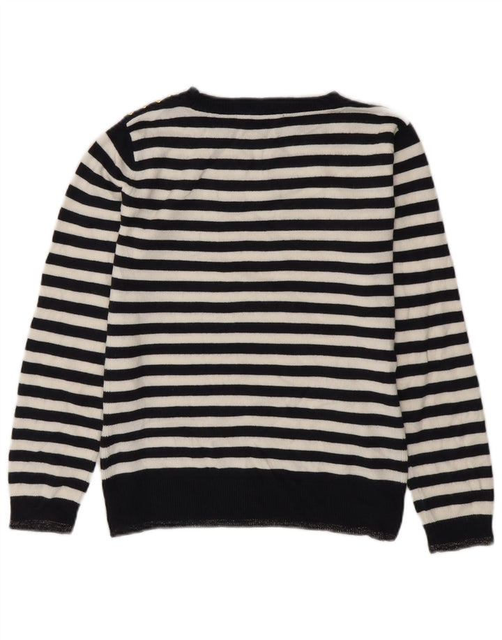 Marks & Spencer Womens Boat Neck Jumper Sweater UK 8 Small Navy Blue